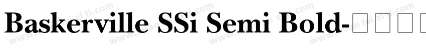 Baskerville SSi Semi Bold字体转换